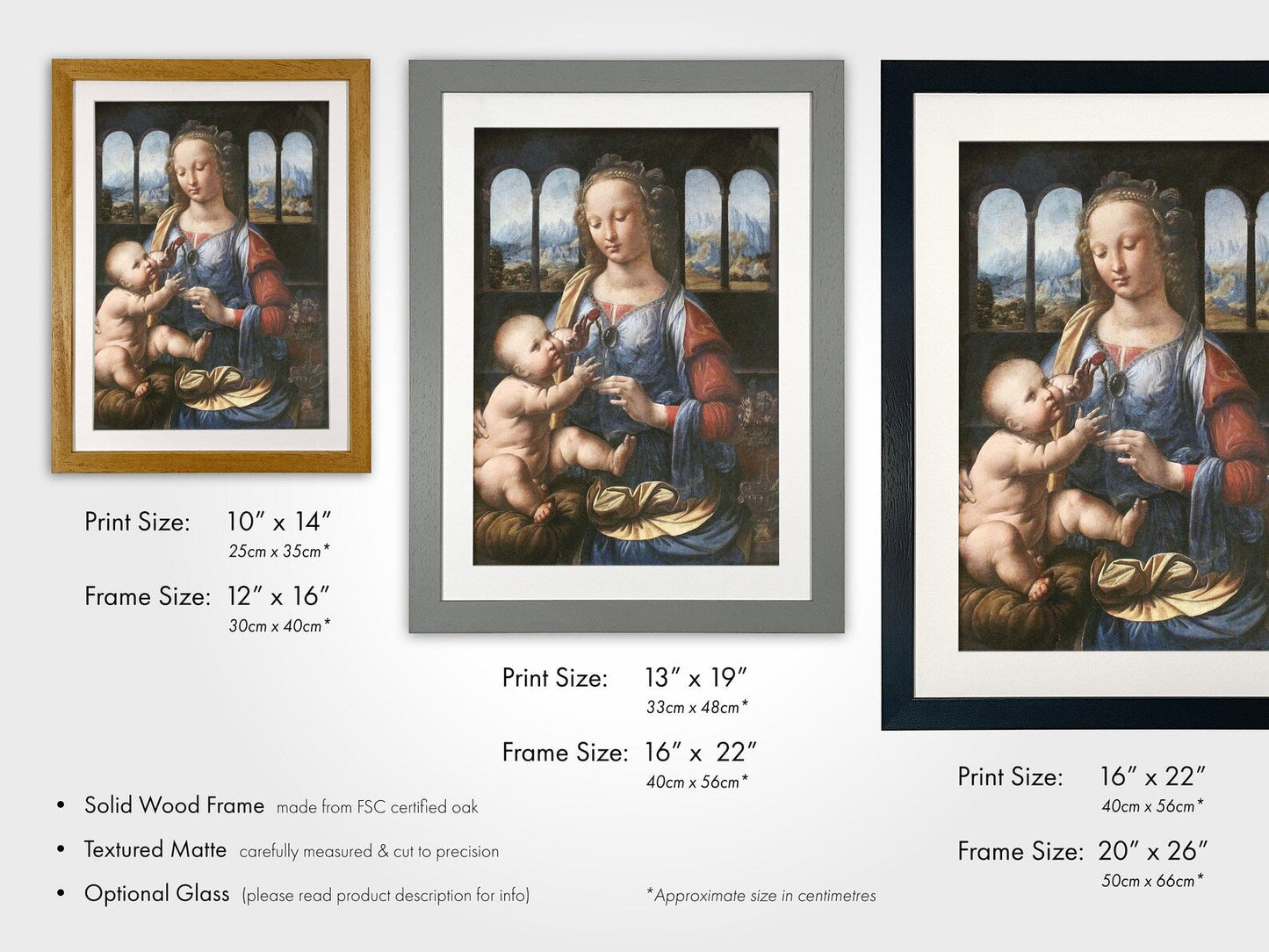 Madonna of the Carnation - Vintage Renaissance Oil Painting & Classical Madonna and Child Art #MC096