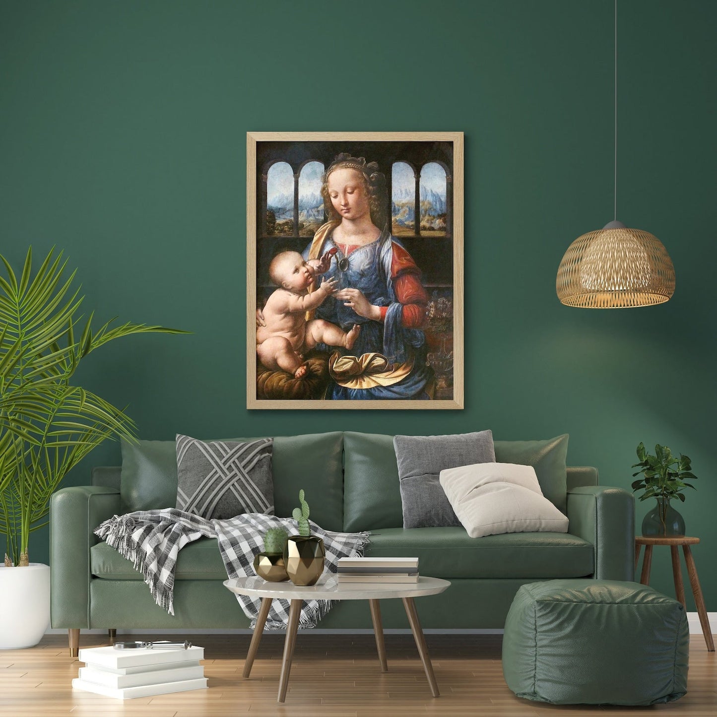 Madonna of the Carnation - Vintage Renaissance Oil Painting & Classical Madonna and Child Art #MC096