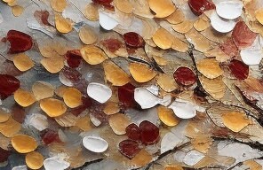Minimalist Tree of Life Oil Painting - Large Textured Neutral Landscape Canvas Art #ZZ179