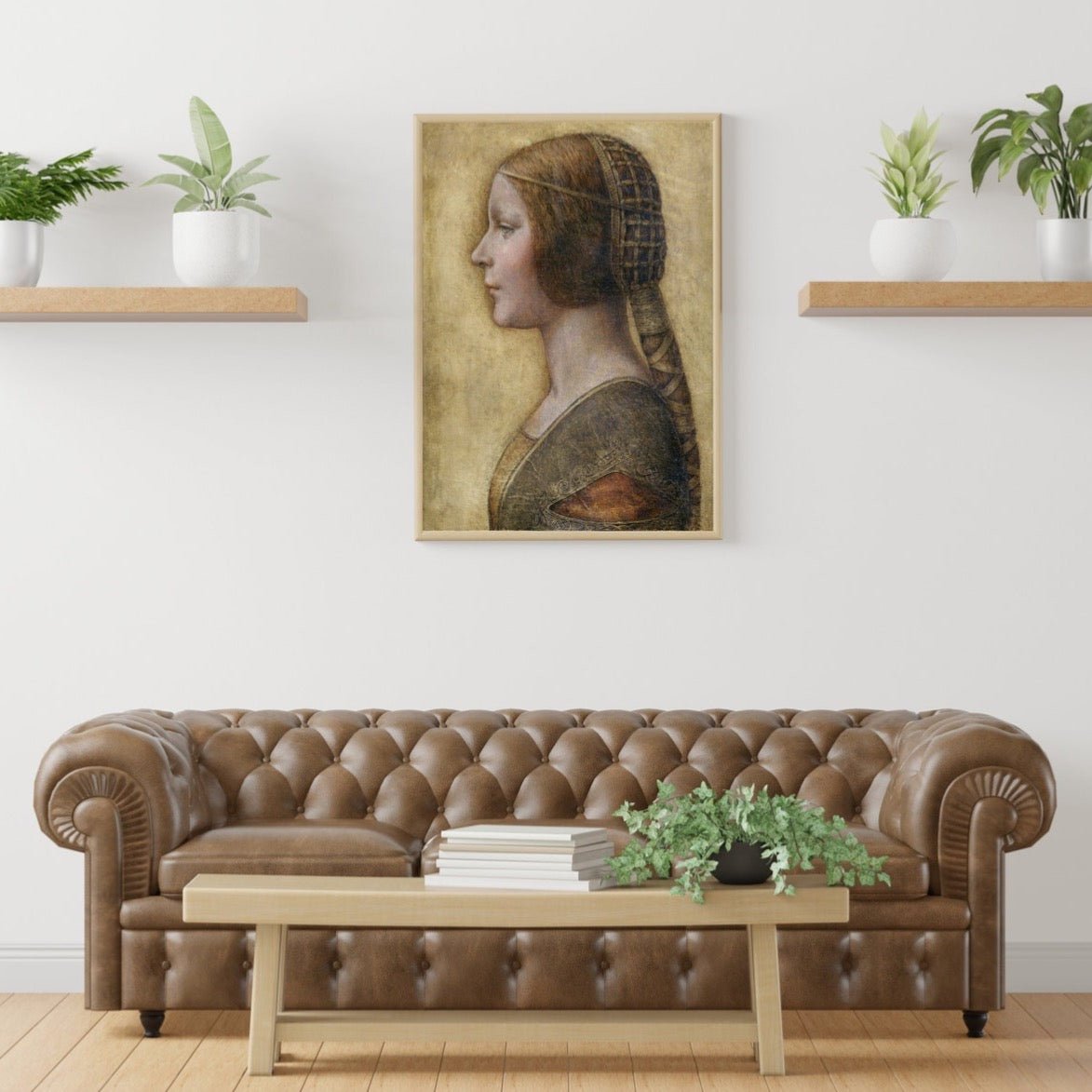 La Belle Principessa - Vintage Renaissance Portrait Oil Painting & Classical Female Profile Art #LBP022