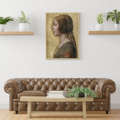 La Belle Principessa - Vintage Renaissance Portrait Oil Painting & Classical Female Profile Art #LBP022