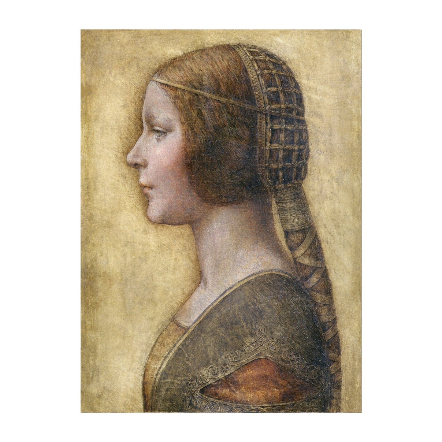 La Belle Principessa - Vintage Renaissance Portrait Oil Painting & Classical Female Profile Art #LBP022
