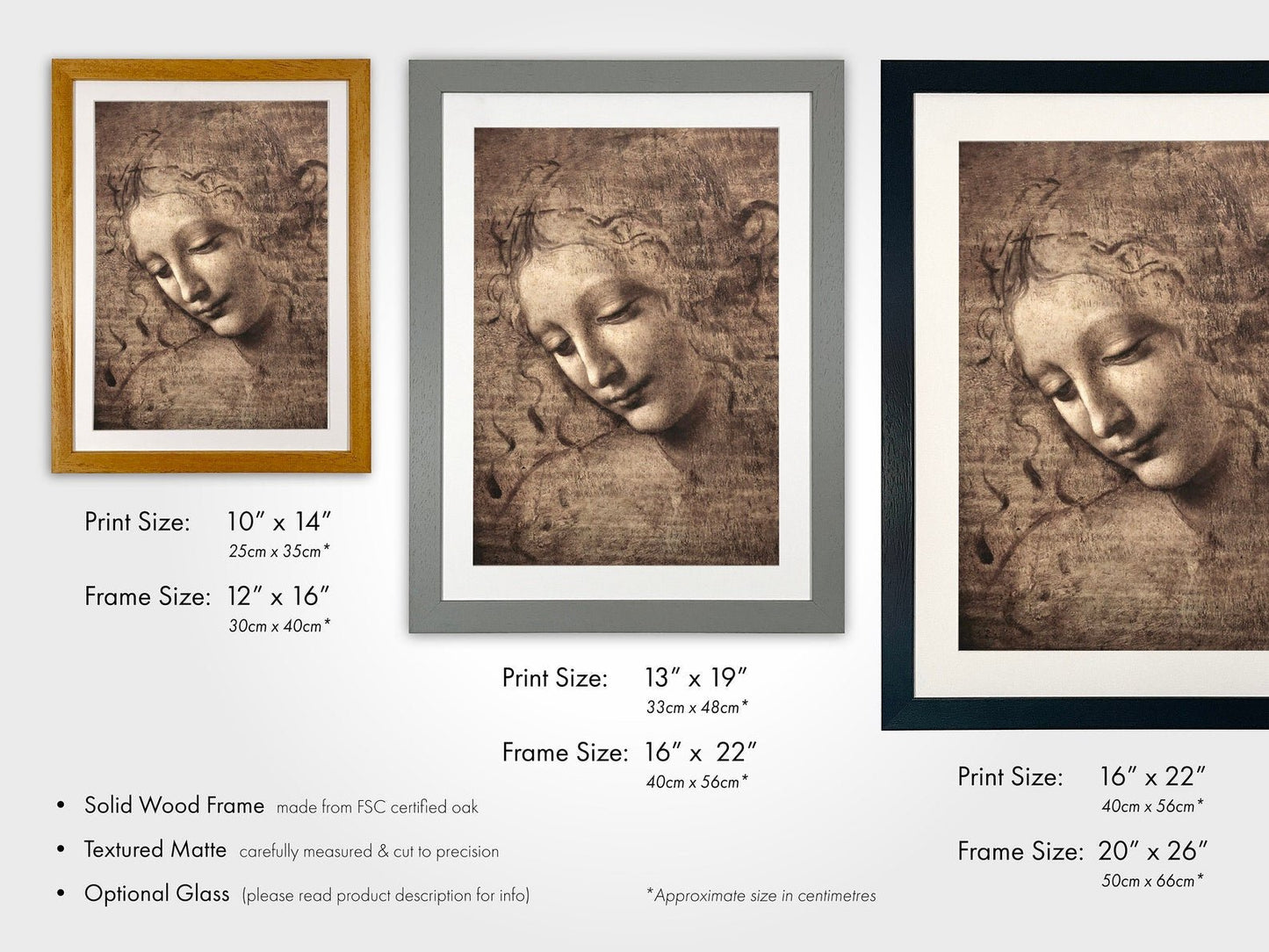 La Scapigliata - Vintage Renaissance Sketch Oil Painting & Female Head Study Portrait #LS042