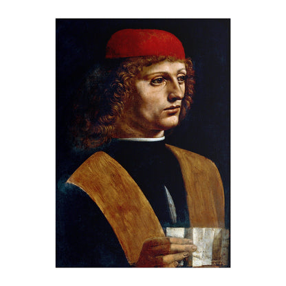 Portrait of a Musician - Vintage Renaissance Portrait Oil Painting & Classical Figure Wall Art #PM088