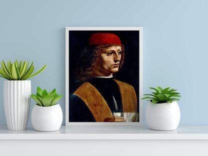 Portrait of a Musician - Vintage Renaissance Portrait Oil Painting & Classical Figure Wall Art #PM088