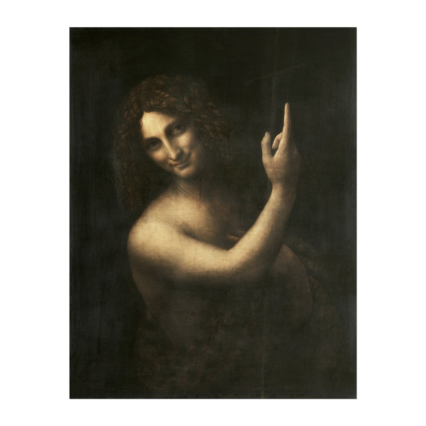 Saint John the Baptist - Vintage Renaissance Oil Painting & Classical Religious Portrait Art #SJB074