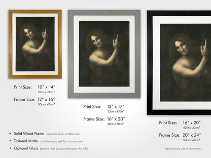 Saint John the Baptist - Vintage Renaissance Oil Painting & Classical Religious Portrait Art #SJB074