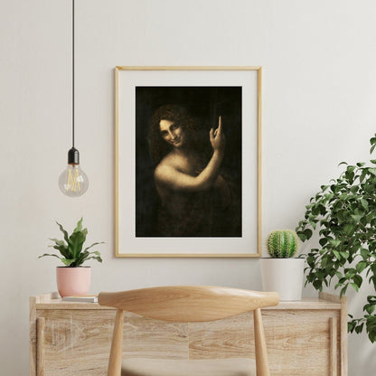 Saint John the Baptist - Vintage Renaissance Oil Painting & Classical Religious Portrait Art #SJB074