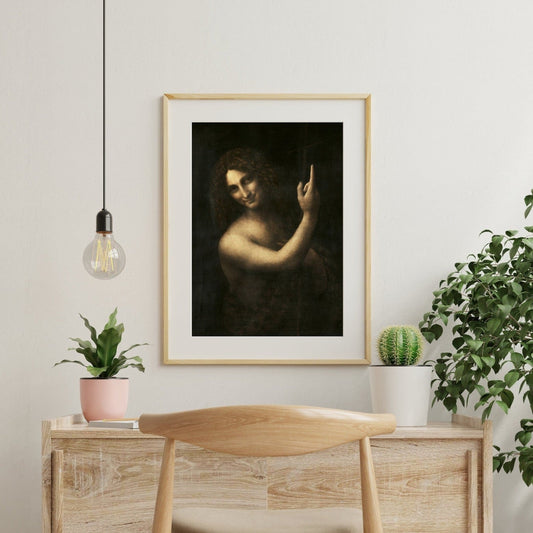 Saint John the Baptist - Vintage Renaissance Oil Painting & Classical Religious Portrait Art #SJB074