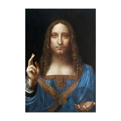 Salvator Mundi - Vintage Renaissance Portrait Oil Painting & Classical Religious Wall Art #SM112
