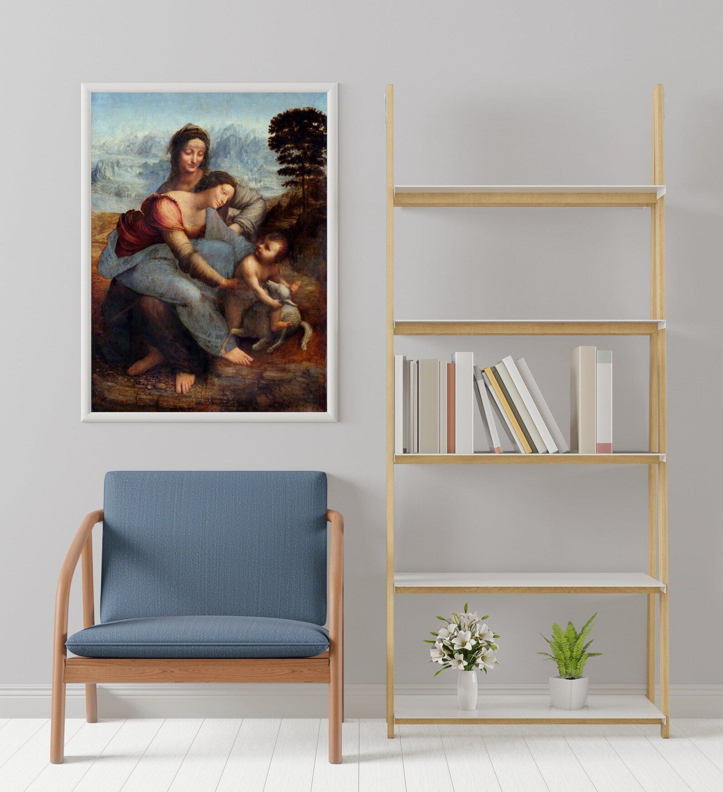 The Virgin and Child with Saint Anne - Vintage Renaissance Oil Painting & Classical Religious Portrait Art #VCA053