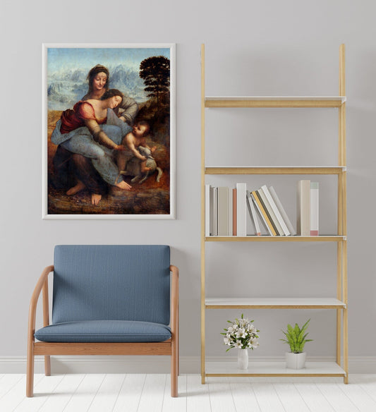 The Virgin and Child with Saint Anne - Vintage Renaissance Oil Painting & Classical Religious Portrait Art #VCA053