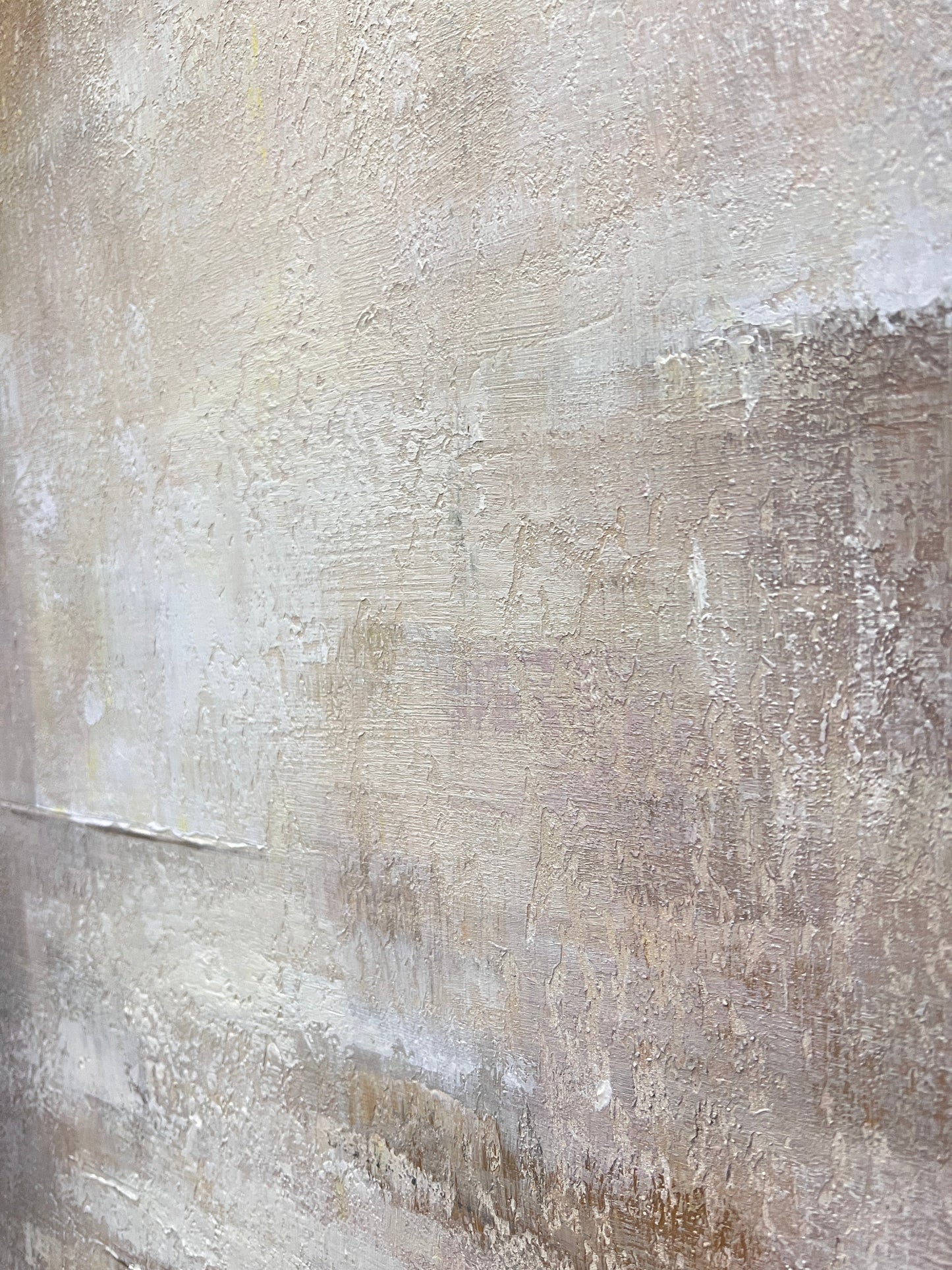Minimalist Wabi-Sabi Textured Oil Painting - Large Vertical Neutral Abstract Canvas Art #ZZ109