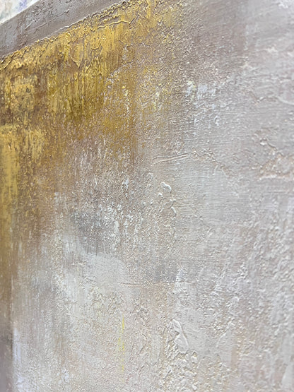 Minimalist Wabi-Sabi Textured Oil Painting - Large Vertical Neutral Abstract Canvas Art #ZZ109