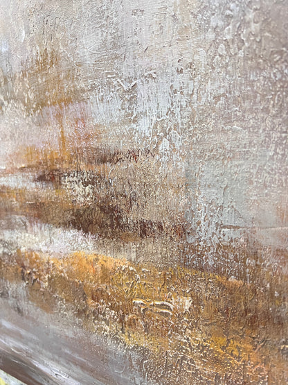 Minimalist Wabi-Sabi Textured Oil Painting - Large Vertical Neutral Abstract Canvas Art #ZZ109